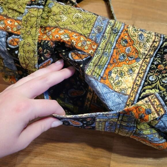Large Paisley Patch Work Quilted Tote Bag With Pockets - Picture 4 of 7